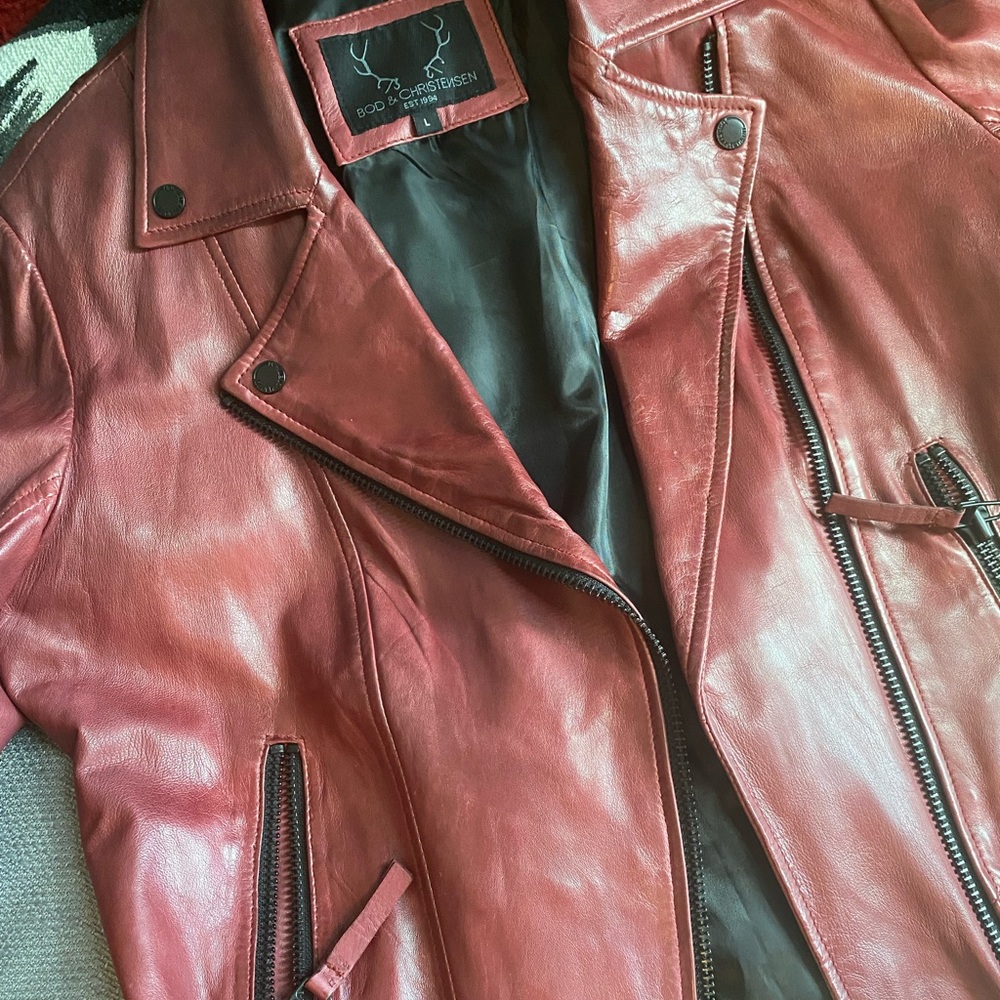 Bod & Christensen Lamb Skin Buttery Leather Jacket - Picture 4 of 7